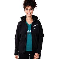 Softshell Jacket Black with Gorilla Outline - Women